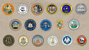 City and County seals across the United States